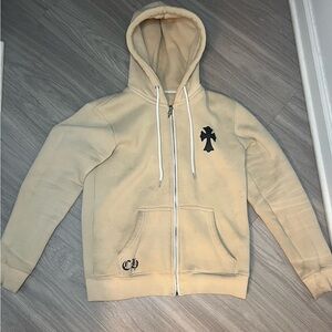 Tan Chrome Hearts Zip-up